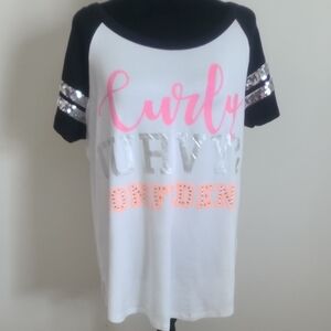 Ashley Stewart Black and White Graphic Tee